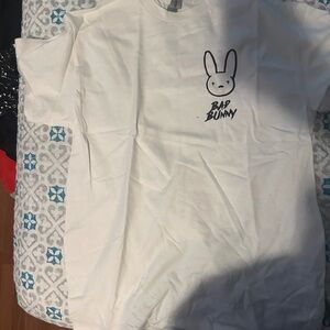 Vibrant white (bad bunny)Short Sleeve Tee with Breathable Fabric and Relaxed Fit